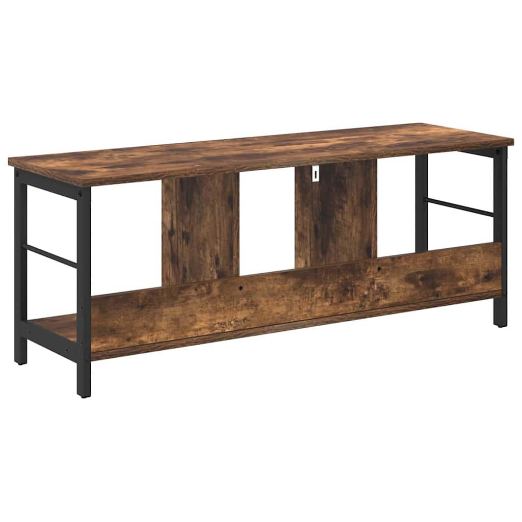 Bookshelf 3-Tier 102 x 32 x 40.5 cm Engineered Wood Smoked Oak