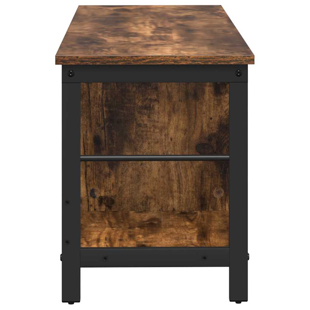 Bookshelf 3-Tier 102 x 32 x 40.5 cm Engineered Wood Smoked Oak