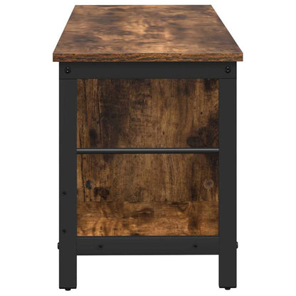 Bookshelf 3-Tier 102 x 32 x 40.5 cm Engineered Wood Smoked Oak