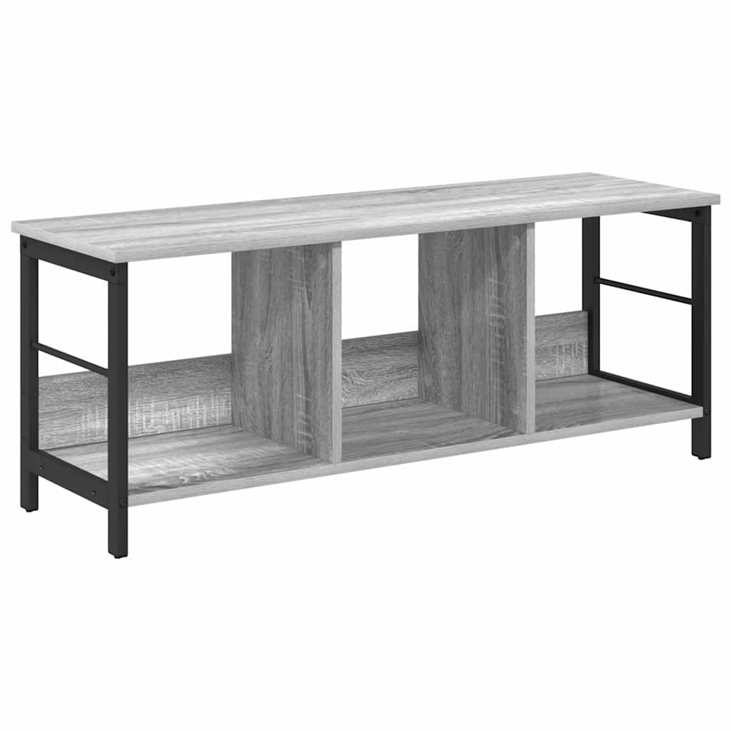 Bookshelf 3-Tier 102 x 32 x 40.5 cm Engineered Wood Grey Sonoma