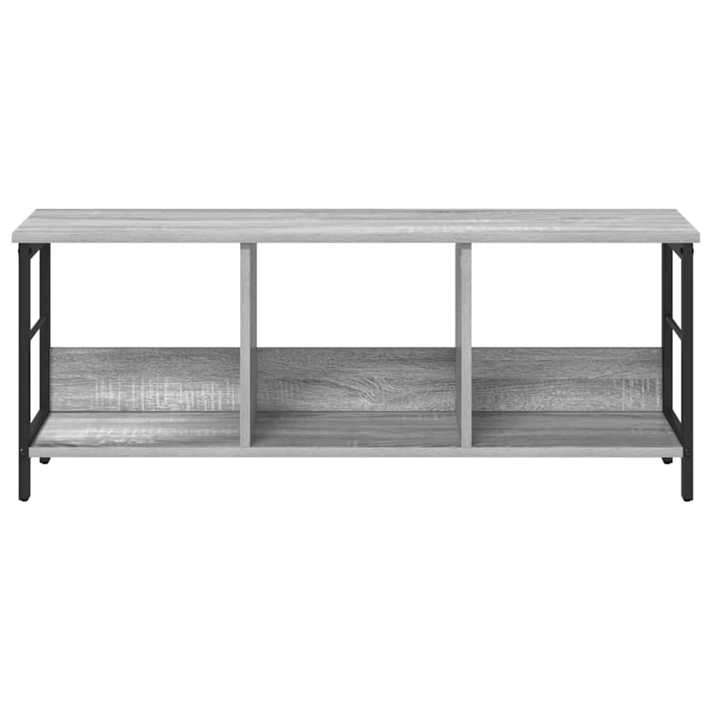 Bookshelf 3-Tier 102 x 32 x 40.5 cm Engineered Wood Grey Sonoma