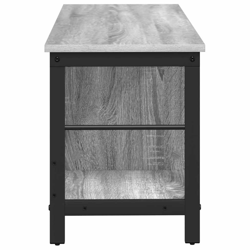 Bookshelf 3-Tier 102 x 32 x 40.5 cm Engineered Wood Grey Sonoma