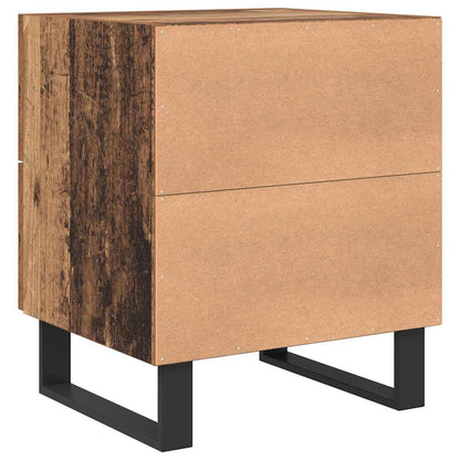 Bedside Cabinet 2 pcs Old Wood and Black 40 x 35 x 47.5 cm