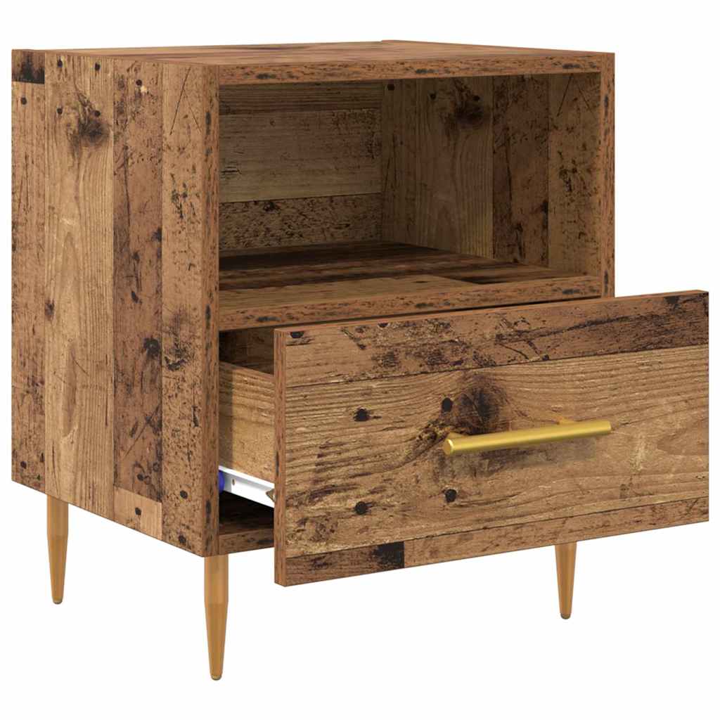 Bedside Table 2 pcs Old Wood 40 x 35 x 47.5 cm Engineered Wood