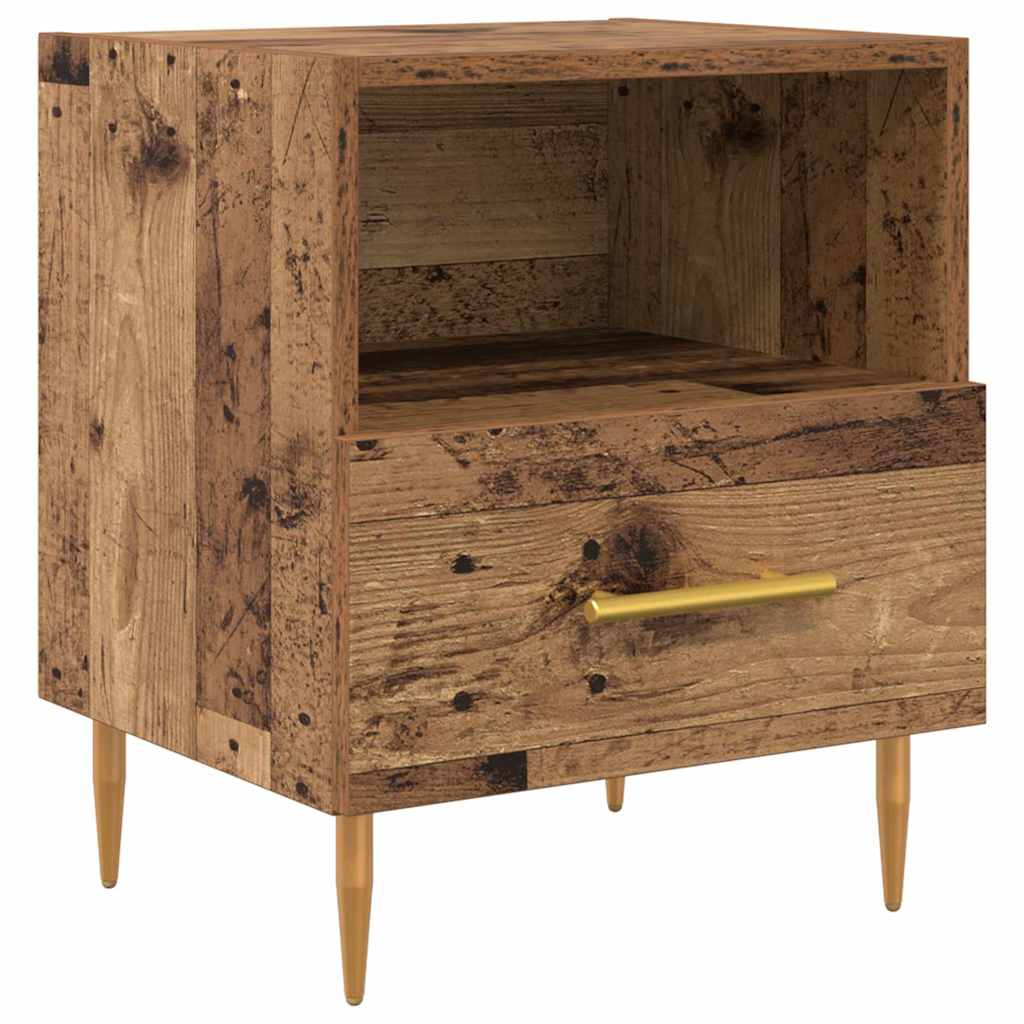 Bedside Table 2 pcs Old Wood 40 x 35 x 47.5 cm Engineered Wood