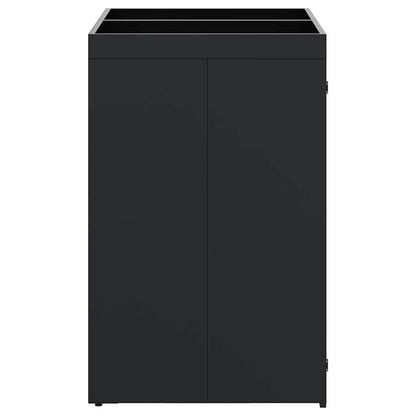 Wheelie Bin Storage for 2 Bins Black 136 x 77.5 x 121.5 cm