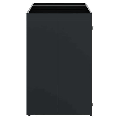 Wheelie Bin Storage for 3 Bins Black 204 x 77.5 x 121.5 cm
