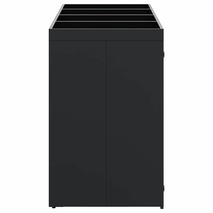 Wheelie Bin Storage for 4 Bins Black 272 x 77.5 x 121.5 cm