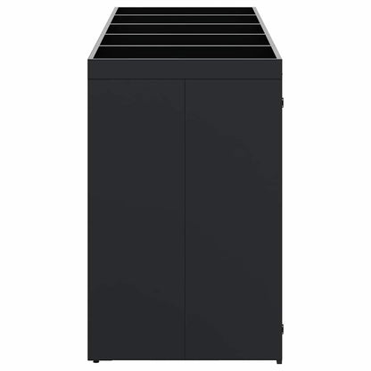 Wheelie Bin Storage for 5 Bins Black 340 x 77.5 x 121.5 cm
