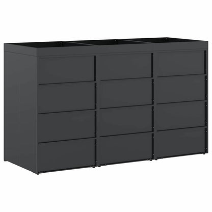 Wheelie Bin Storage for 3 Bins Anthracite 204 x 77.5 x 121.5 cm