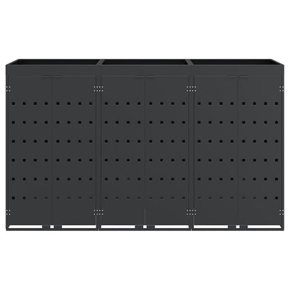 Wheelie Bin Storage for 3 Bins Anthracite 204 x 77.5 x 121.5 cm