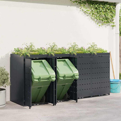 Wheelie Bin Storage for 4 Bins Anthracite 272 x 77.5 x 121.5 cm
