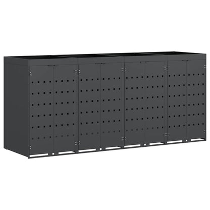 Wheelie Bin Storage for 4 Bins Anthracite 272 x 77.5 x 121.5 cm