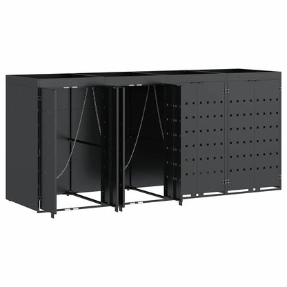 Wheelie Bin Storage for 4 Bins Anthracite 272 x 77.5 x 121.5 cm