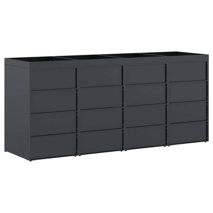 Wheelie Bin Storage for 4 Bins Anthracite 272 x 77.5 x 121.5 cm