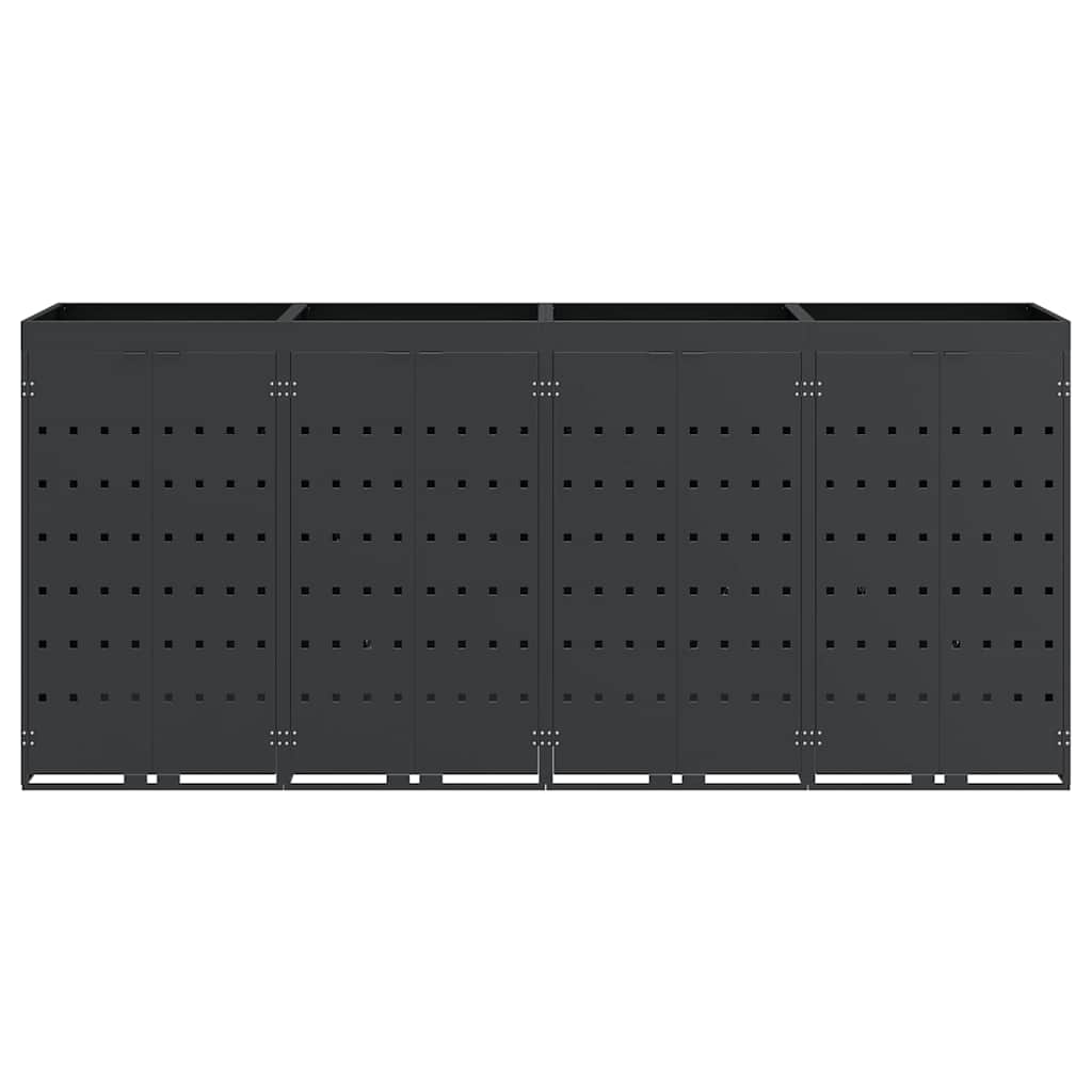 Wheelie Bin Storage for 4 Bins Anthracite 272 x 77.5 x 121.5 cm