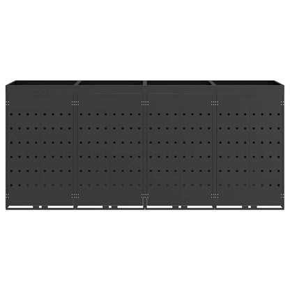 Wheelie Bin Storage for 4 Bins Anthracite 272 x 77.5 x 121.5 cm
