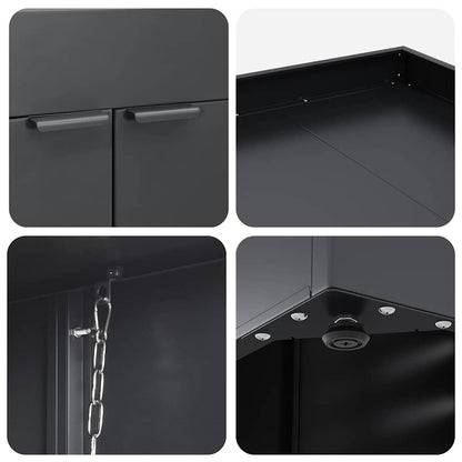 Wheelie Bin Storage for 5 Bins Anthracite 340 x 77.5 x 121.5 cm