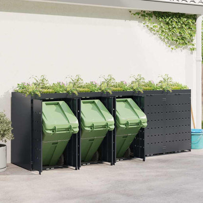 Wheelie Bin Storage for 5 Bins Anthracite 340 x 77.5 x 121.5 cm