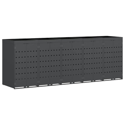 Wheelie Bin Storage for 5 Bins Anthracite 340 x 77.5 x 121.5 cm
