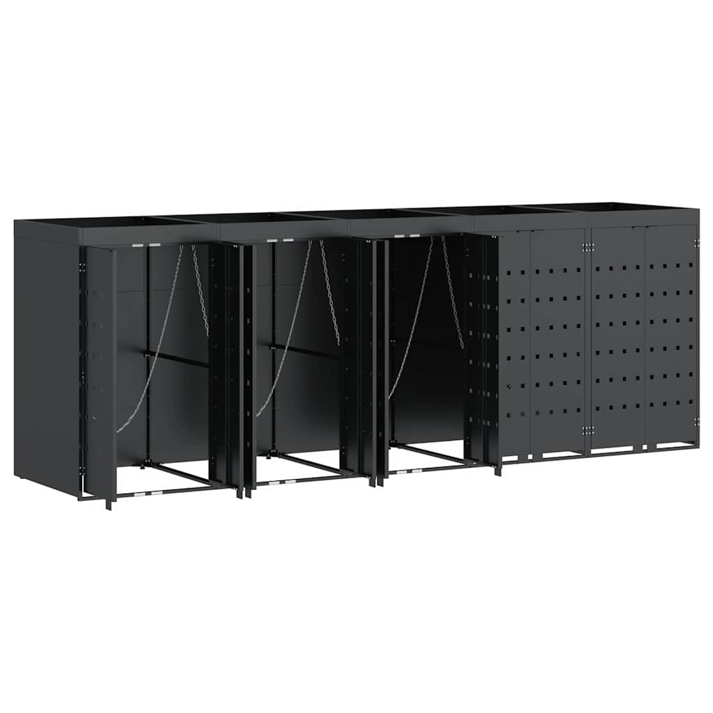 Wheelie Bin Storage for 5 Bins Anthracite 340 x 77.5 x 121.5 cm