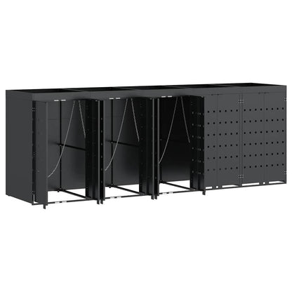 Wheelie Bin Storage for 5 Bins Anthracite 340 x 77.5 x 121.5 cm