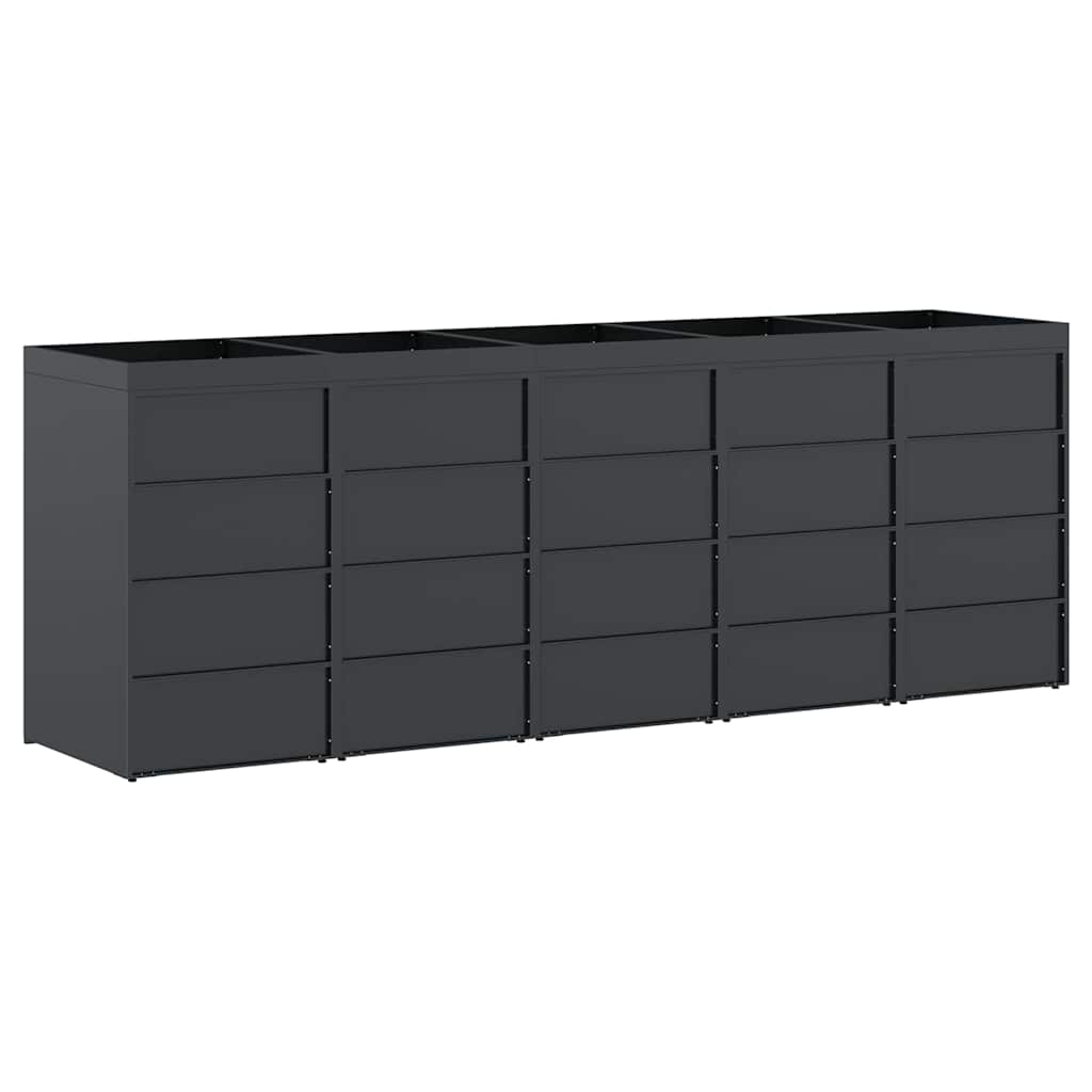 Wheelie Bin Storage for 5 Bins Anthracite 340 x 77.5 x 121.5 cm