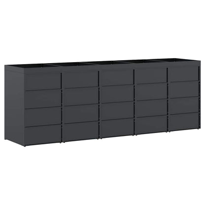 Wheelie Bin Storage for 5 Bins Anthracite 340 x 77.5 x 121.5 cm