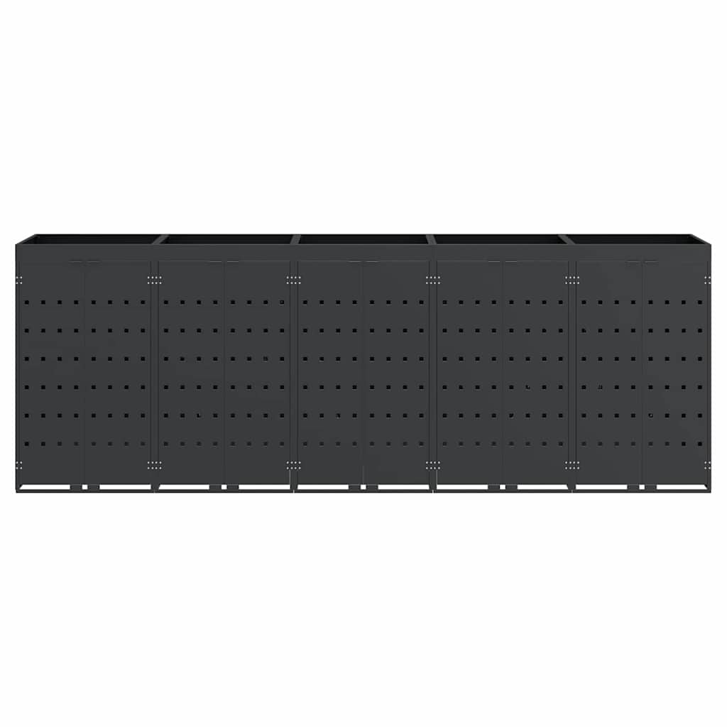 Wheelie Bin Storage for 5 Bins Anthracite 340 x 77.5 x 121.5 cm