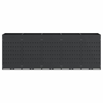 Wheelie Bin Storage for 5 Bins Anthracite 340 x 77.5 x 121.5 cm