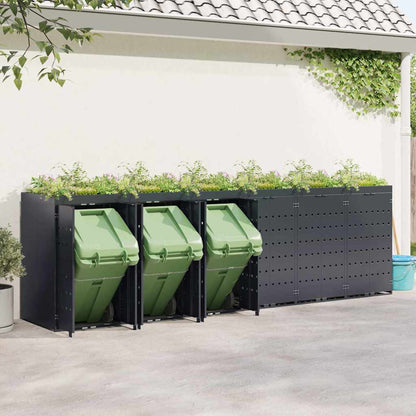 Wheelie Bin Storage for 6 Bins Anthracite 408 x 77.5 x 121.5 cm