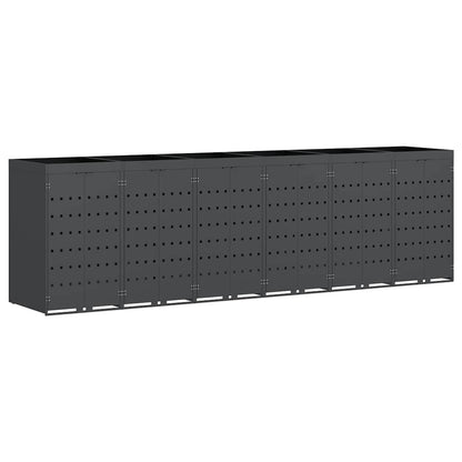 Wheelie Bin Storage for 6 Bins Anthracite 408 x 77.5 x 121.5 cm