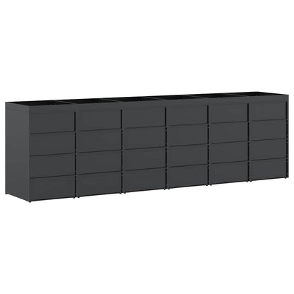 Wheelie Bin Storage for 6 Bins Anthracite 408 x 77.5 x 121.5 cm