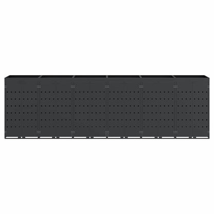 Wheelie Bin Storage for 6 Bins Anthracite 408 x 77.5 x 121.5 cm