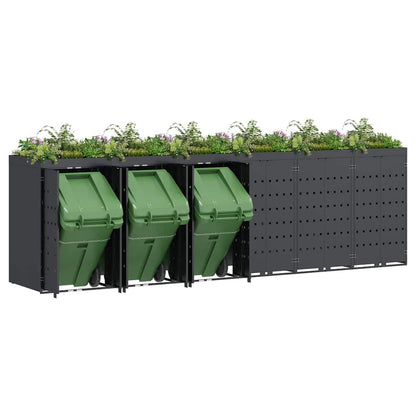 Wheelie Bin Storage for 6 Bins Anthracite 408 x 77.5 x 121.5 cm