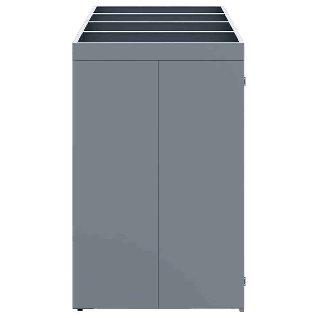 Wheelie Bin Storage for 4 Bins Light Grey 272 x 77.5 x 121.5 cm