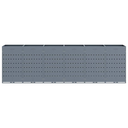 Wheelie Bin Storage for 6 Bins Light Grey 408 x 77.5 x 121.5 cm