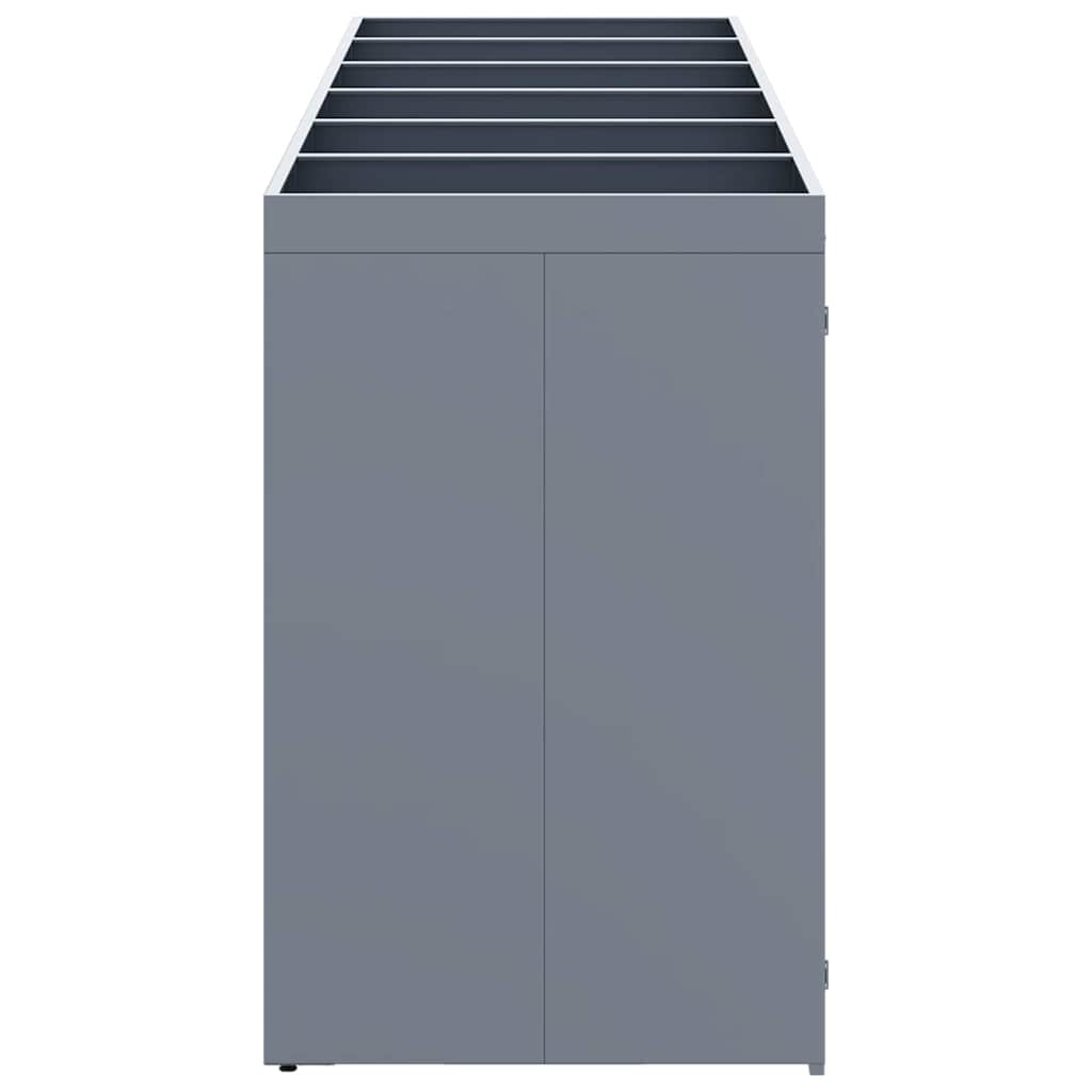 Wheelie Bin Storage for 6 Bins Light Grey 408 x 77.5 x 121.5 cm