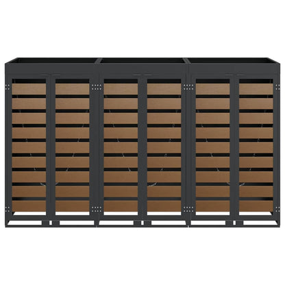 Wheelie Bin Storage for 3 Bins Anthracite 204 x 77.5 x 121.5 cm