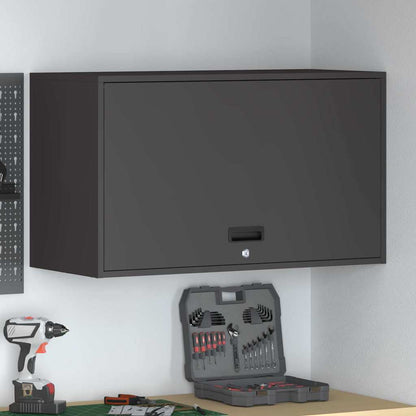 Wall Cabinet for Garage with Gas-lift Door Black