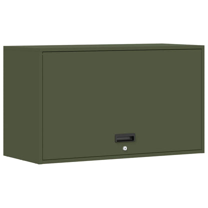 Wall Cabinet for Garage with Gas-lift Door Olive green
