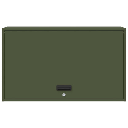 Wall Cabinet for Garage with Gas-lift Door Olive green