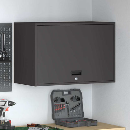 Wall Cabinet for Garage with Gas-lift Door Black