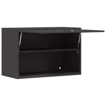 Wall Cabinet for Garage with Gas-lift Door Black