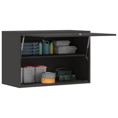Wall Cabinet for Garage with Gas-lift Door Black