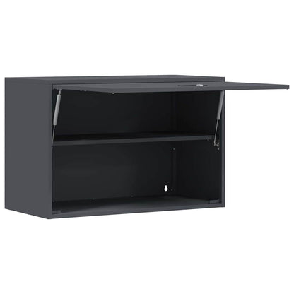 Wall Cabinet for Garage with Gas-lift Door Anthracite