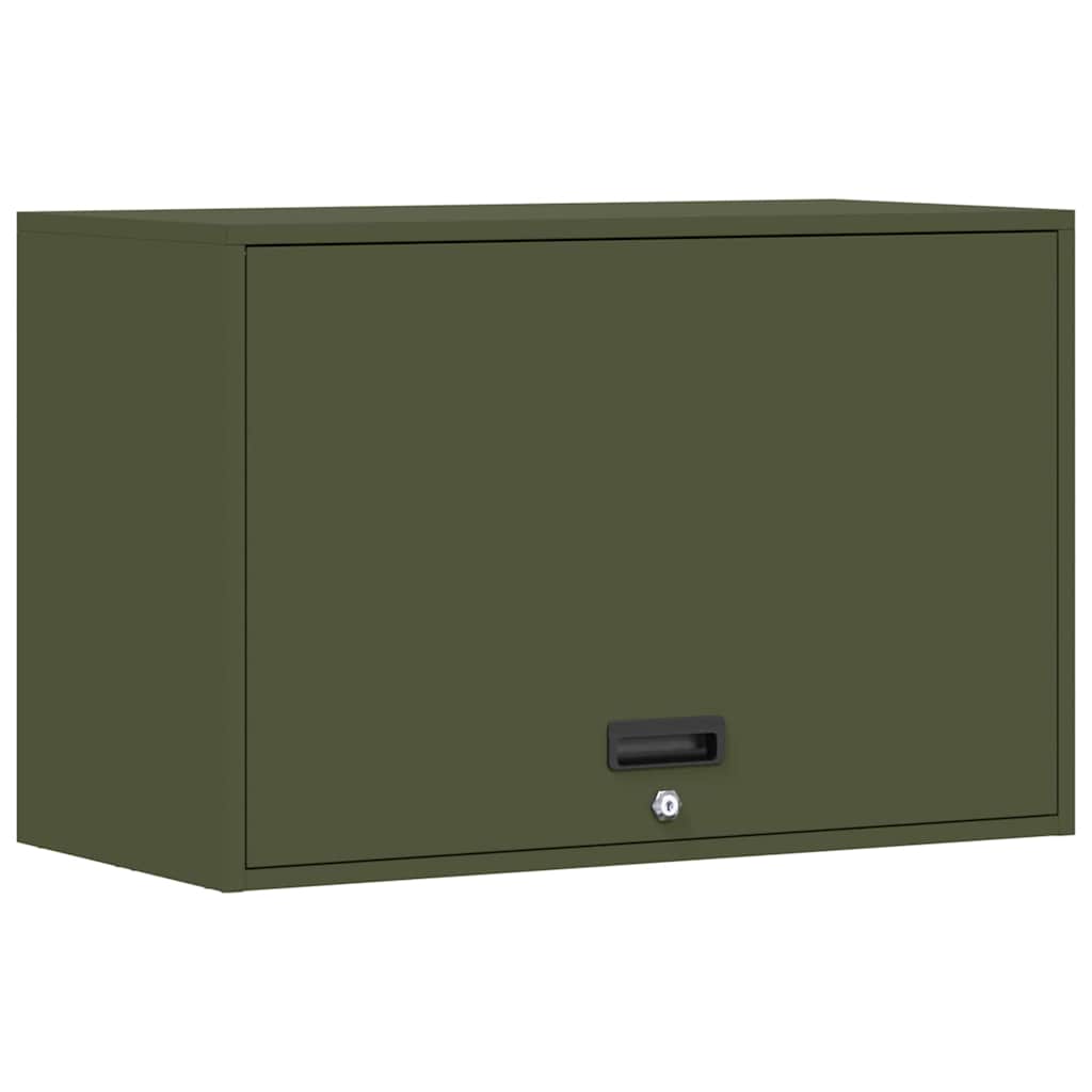 Wall Cabinet for Garage with Gas-lift Door Olive green
