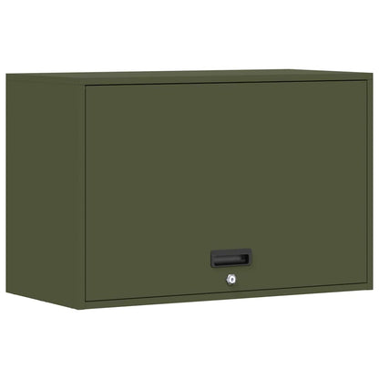 Wall Cabinet for Garage with Gas-lift Door Olive green