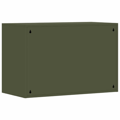 Wall Cabinet for Garage with Gas-lift Door Olive green