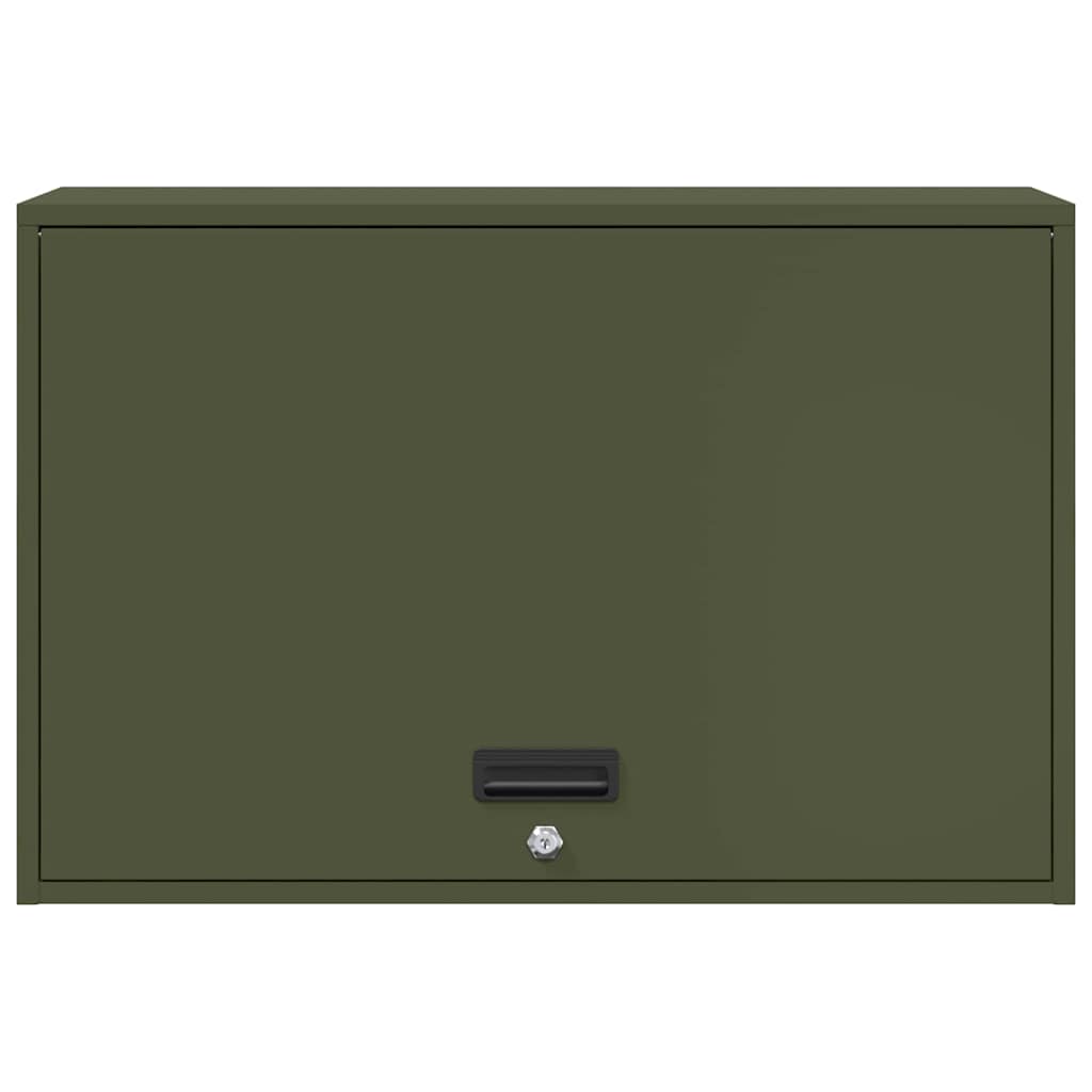 Wall Cabinet for Garage with Gas-lift Door Olive green